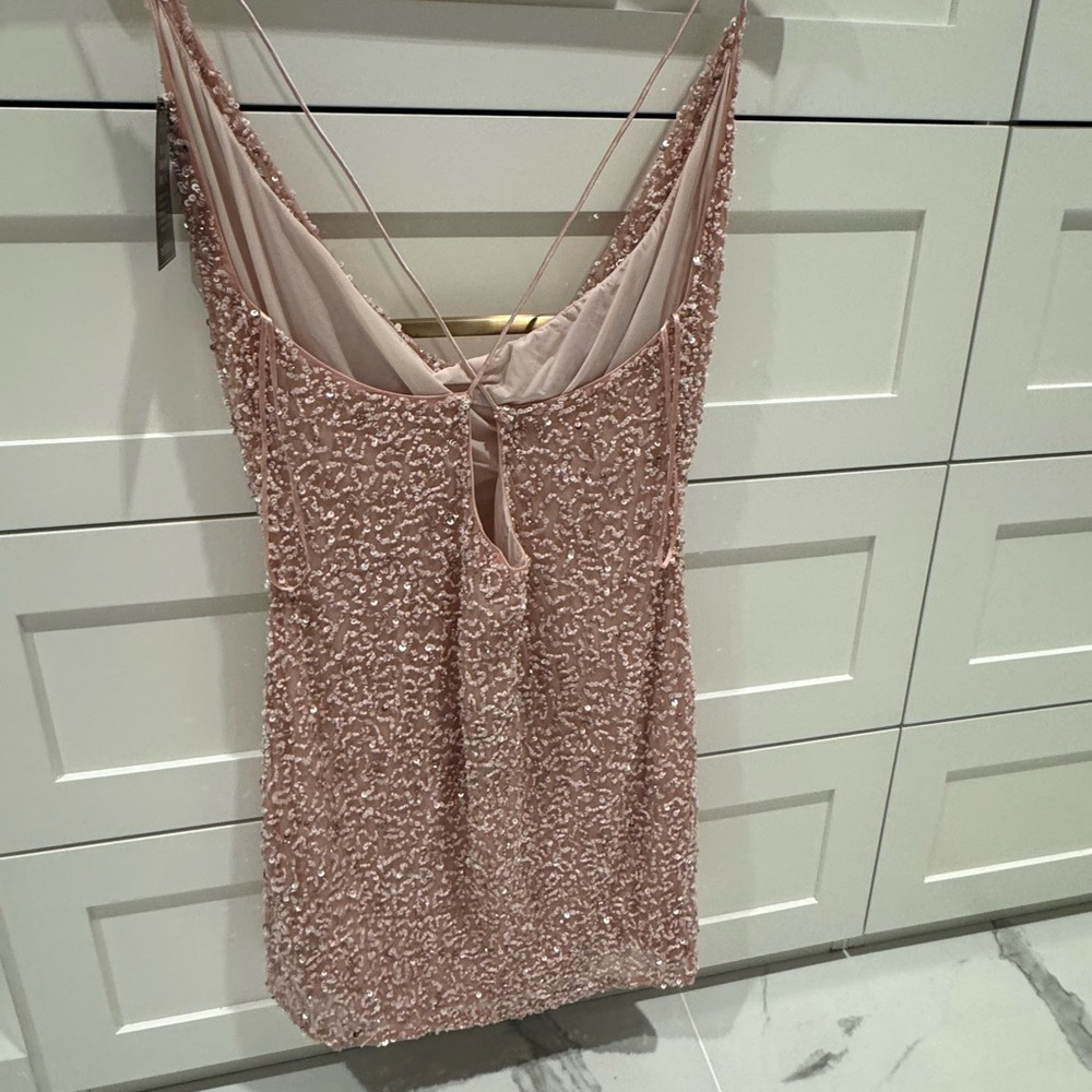 Retrofete mini pink sequin dress
